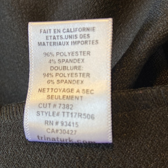 Trina Turk Aris Bow Cold Shoulder Black Dress Size S - Picture 10 of 10